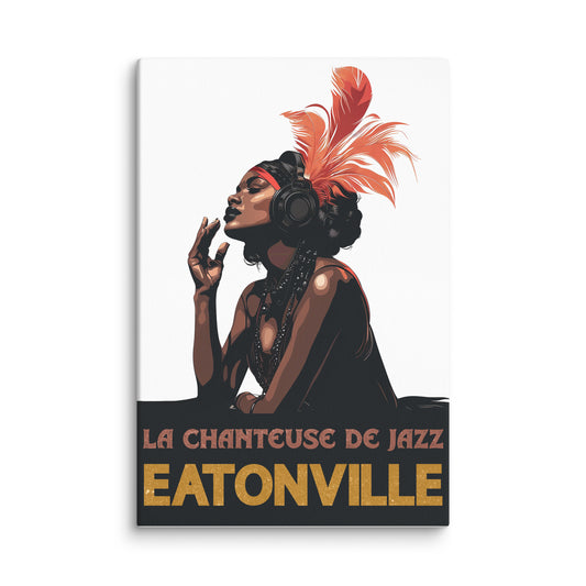 Vintage Jazz Club Canvas Poster (24x36)