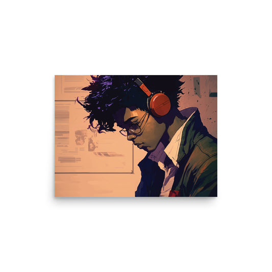 Chill Study Vibe Poster (Afrofuturism)