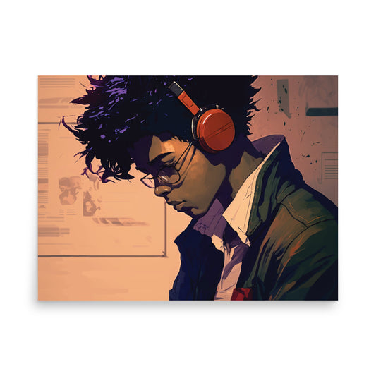 Chill Study Vibe Poster (Afrofuturism)