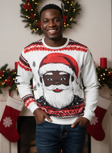 Load image into Gallery viewer, Black Santa (Not So) Ugly Sweatshirt (Unisex)