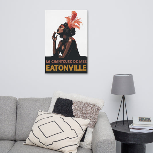 Vintage Jazz Club Canvas Poster (24x36)