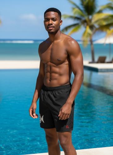 Ninth Star Wave Wanderer Recycled Swim Trunks (Black)